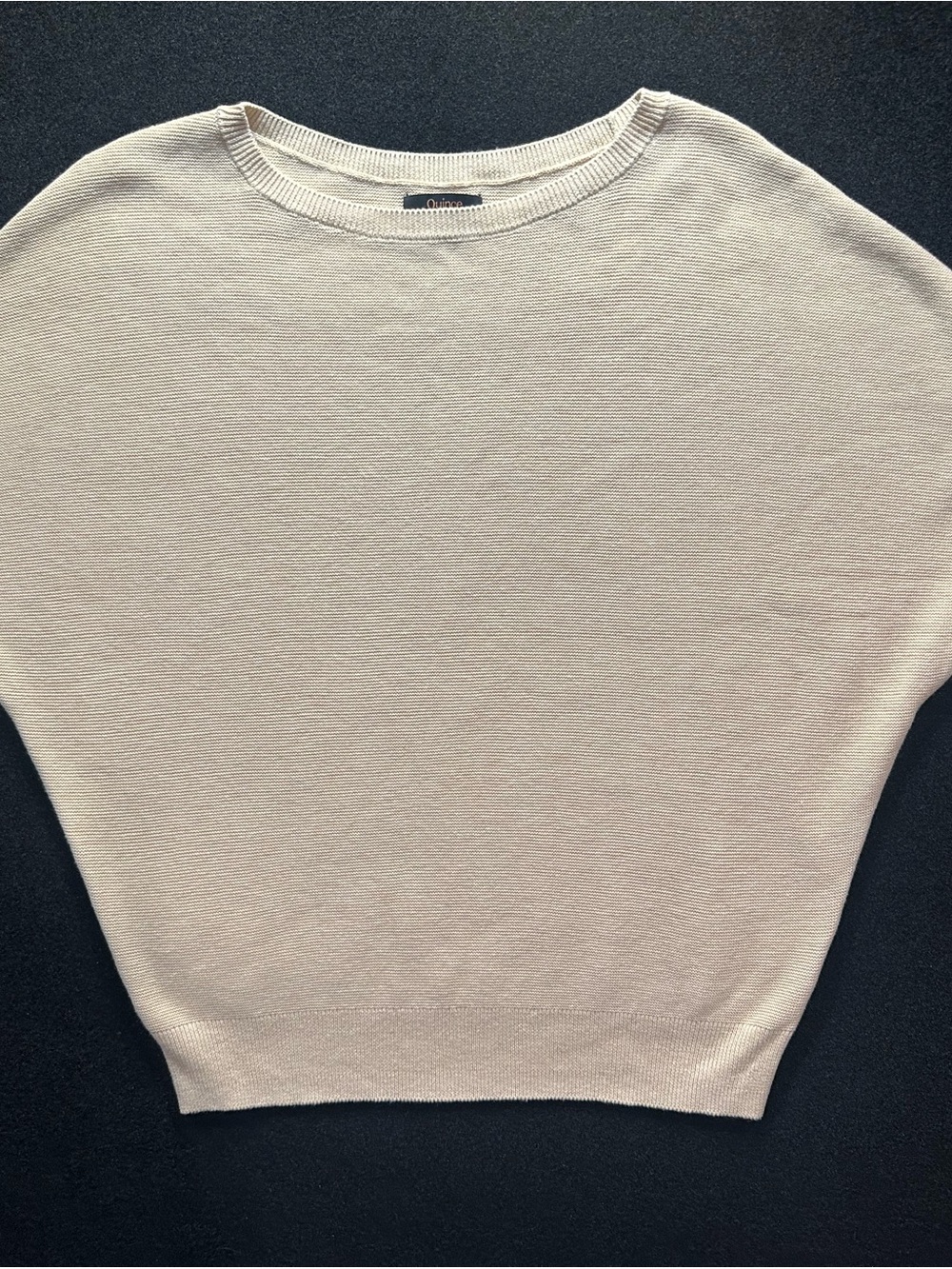 Quince Lightweight Cotton Cashmere Blend Dolman Sweater - Heather Oatmeal